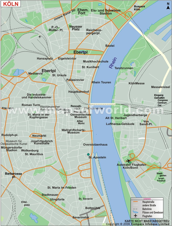 Stadtplan Köln, Köln Karte
