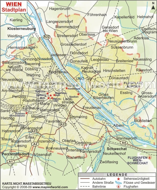 Landkarte Wien