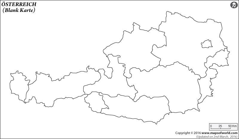 Stumme Karte Österreich