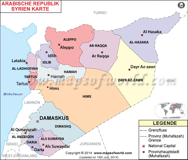 Syrien Karte