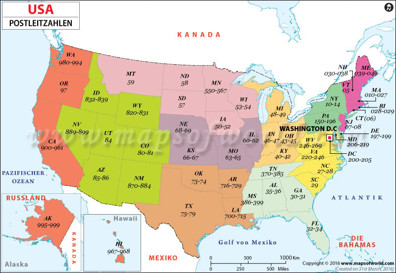Umrisskarte USA