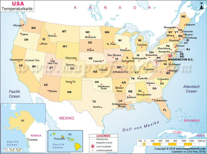USA Wetterkarte
