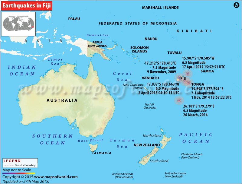 Earthquakes in Fiji