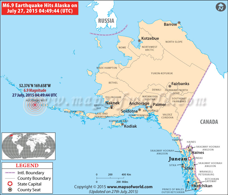 M6.9 Earthquake Hits Alaska on Jul 27, 2015