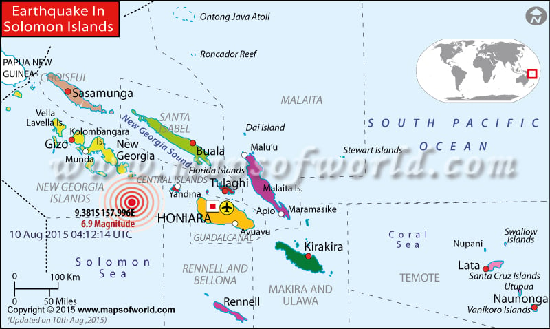 M6.9 Earthquake in Solomon Islands