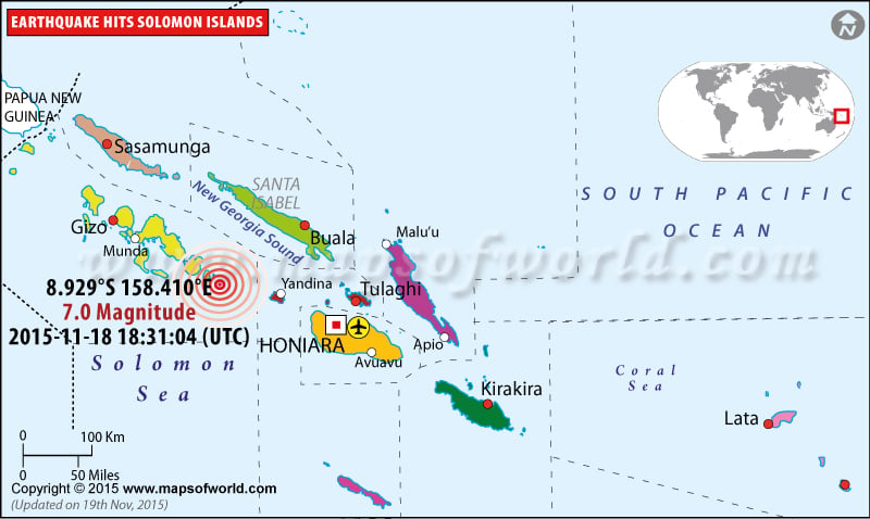 M7.0 earthquake hits Solomon Islands