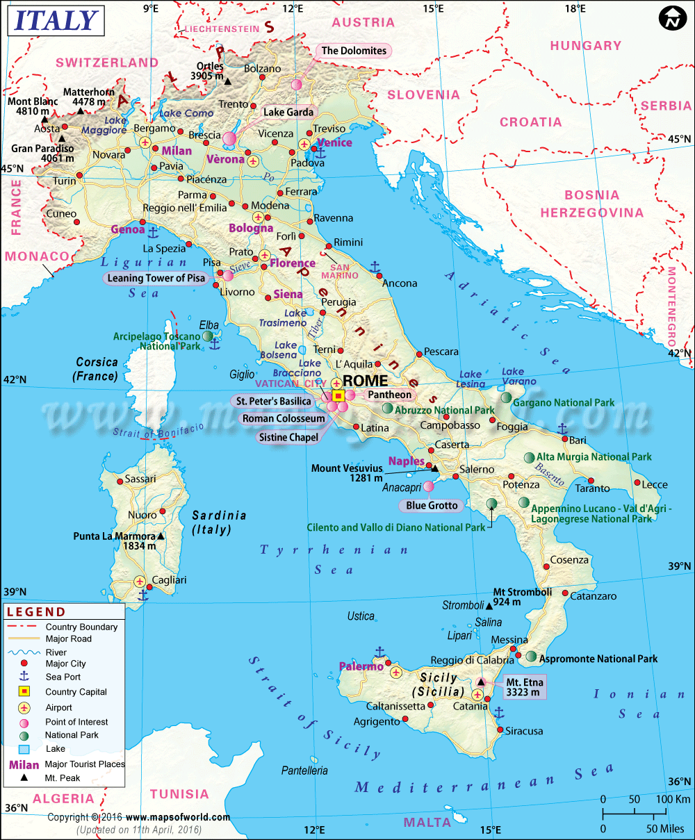 Map Italy