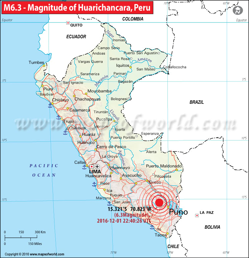 Peru Earthquake Map