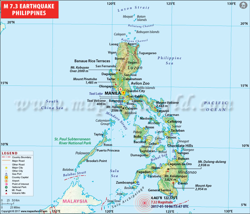 Philippines Earthquake Map