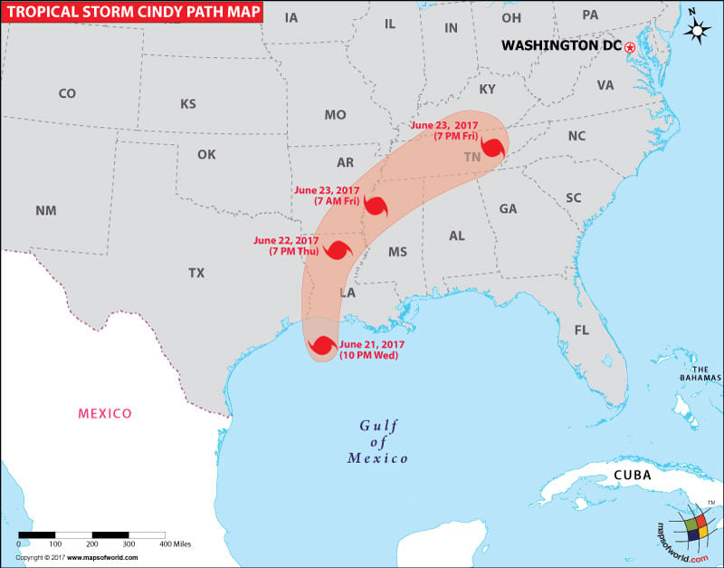 Cindy Gearing up for Landfall