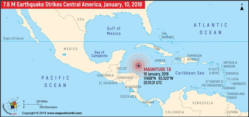 M 7.6 Earthquake in Central America
