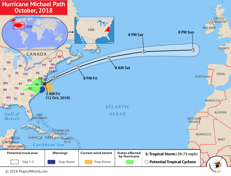 Hurricane Andrew Tracking Chart