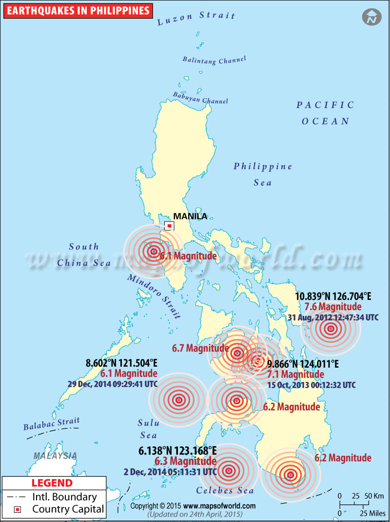 History of Earthquakes in Philippines