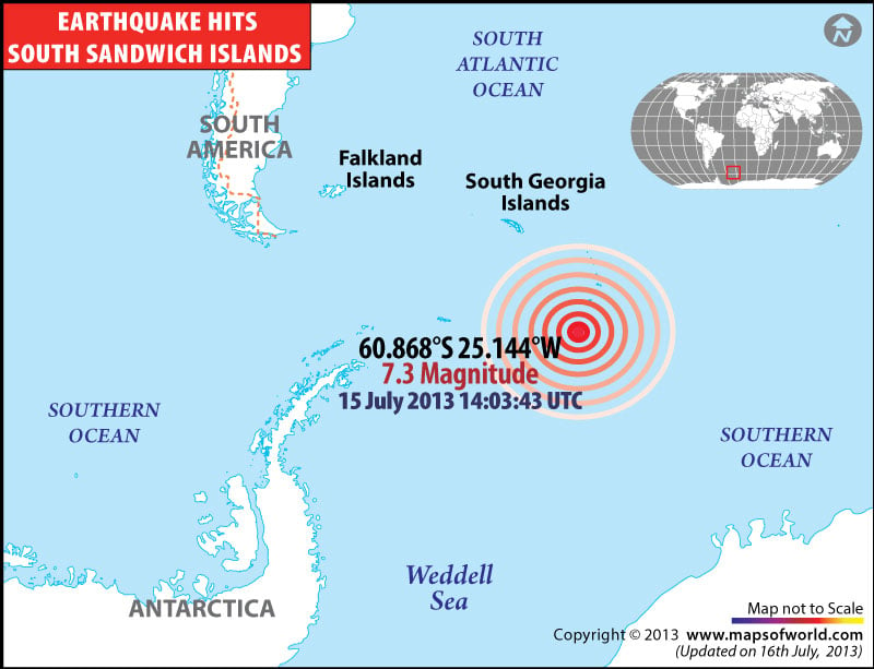 Earthquake of Magnitude 7.3 in the South Sandwich Islands