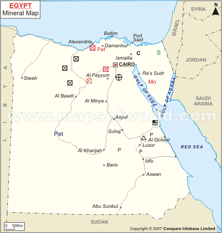 Egypt Minerals Map