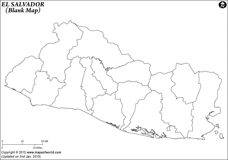 El Salvador Blank Map