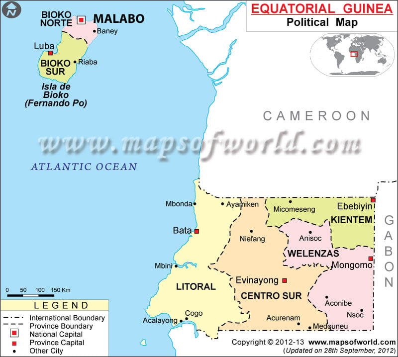 Political Map of Equatorial Guinea