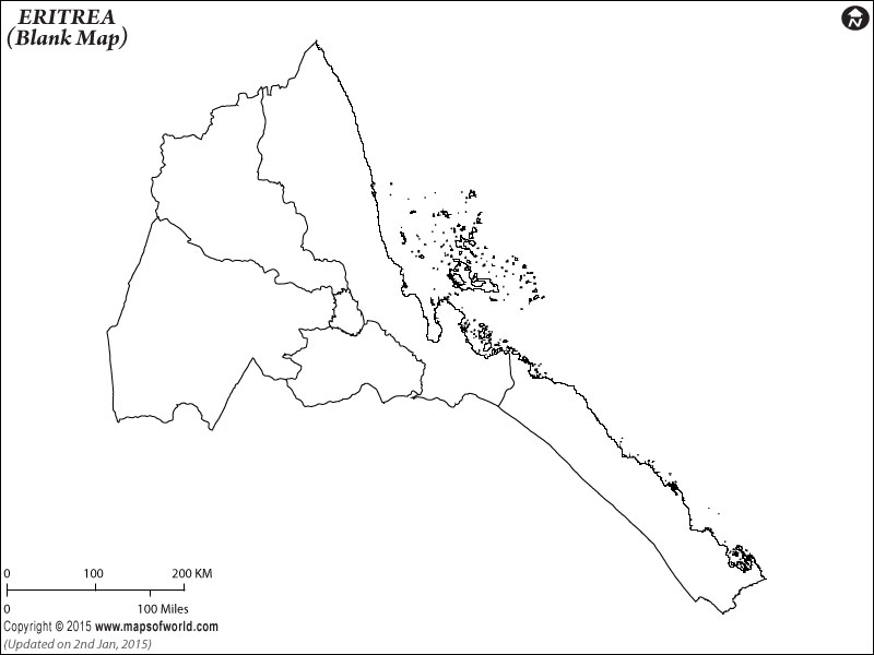 Eritrea Blank Map
