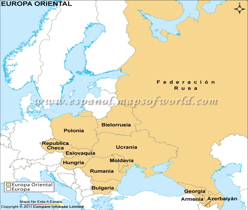Mapa de Europa Oriental