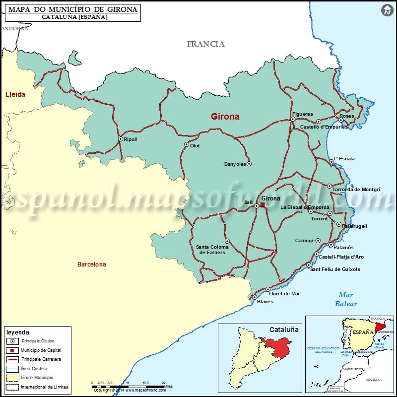 Girona Municipio Mapa