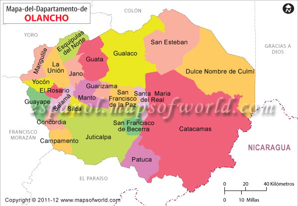 Mapa de Olancho