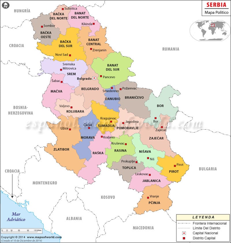 Serbia Mapa
