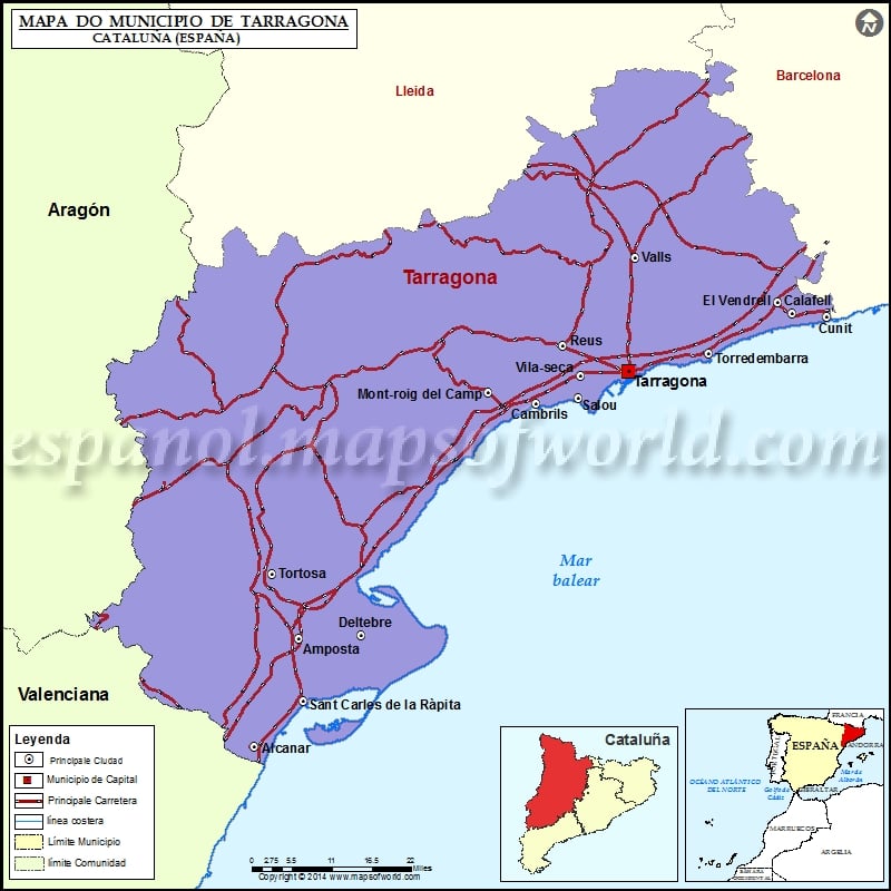 Tarragona Municipio Mapa