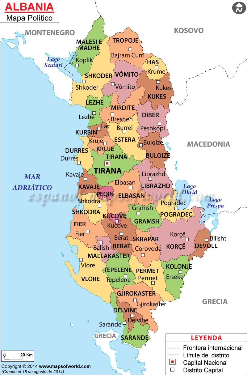Albania Mapa