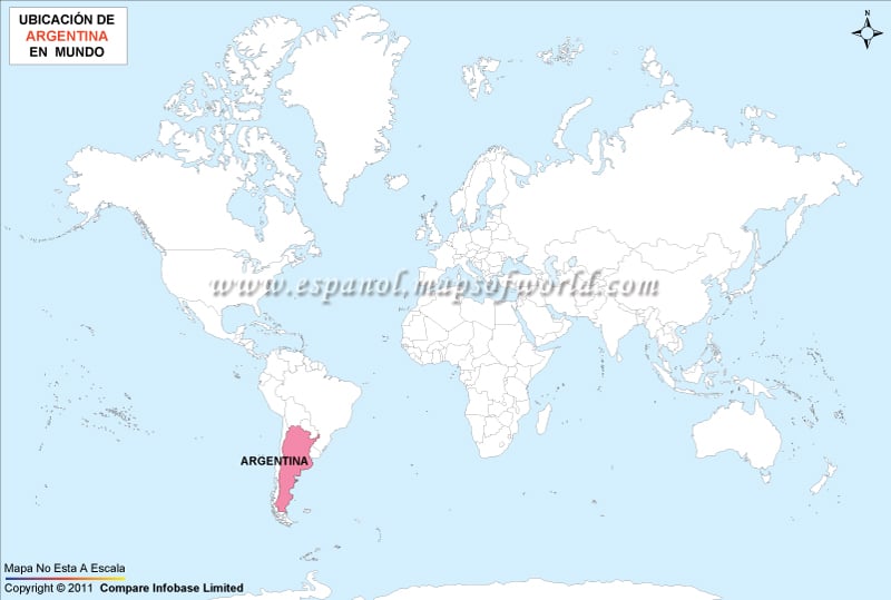 Mapa de Ubicacion de Argentina