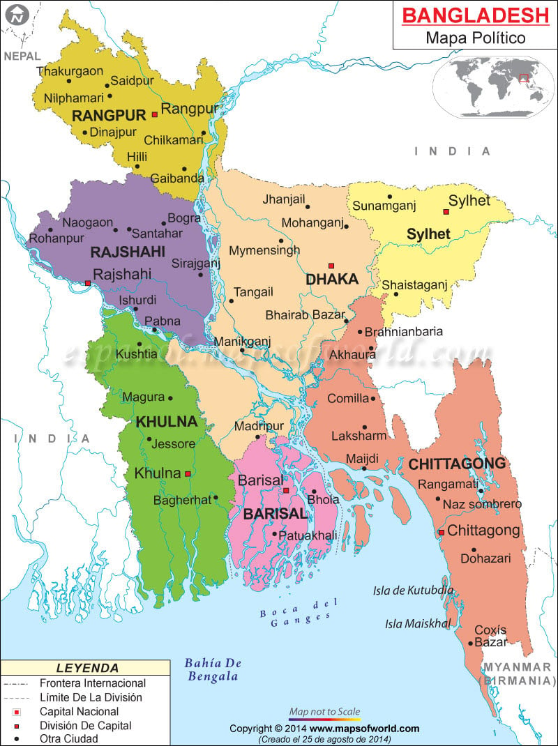 Bangladesh Mapa