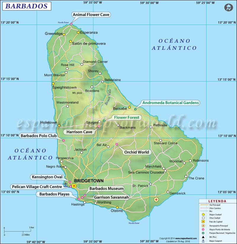 Barbados Mapa