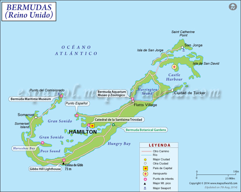 Mapa de Bermudas