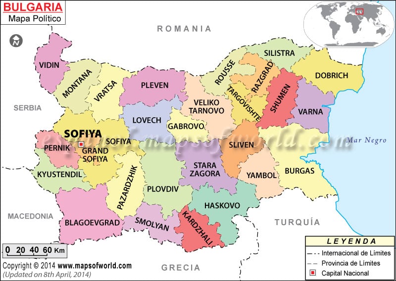 Bulgaria Mapa
