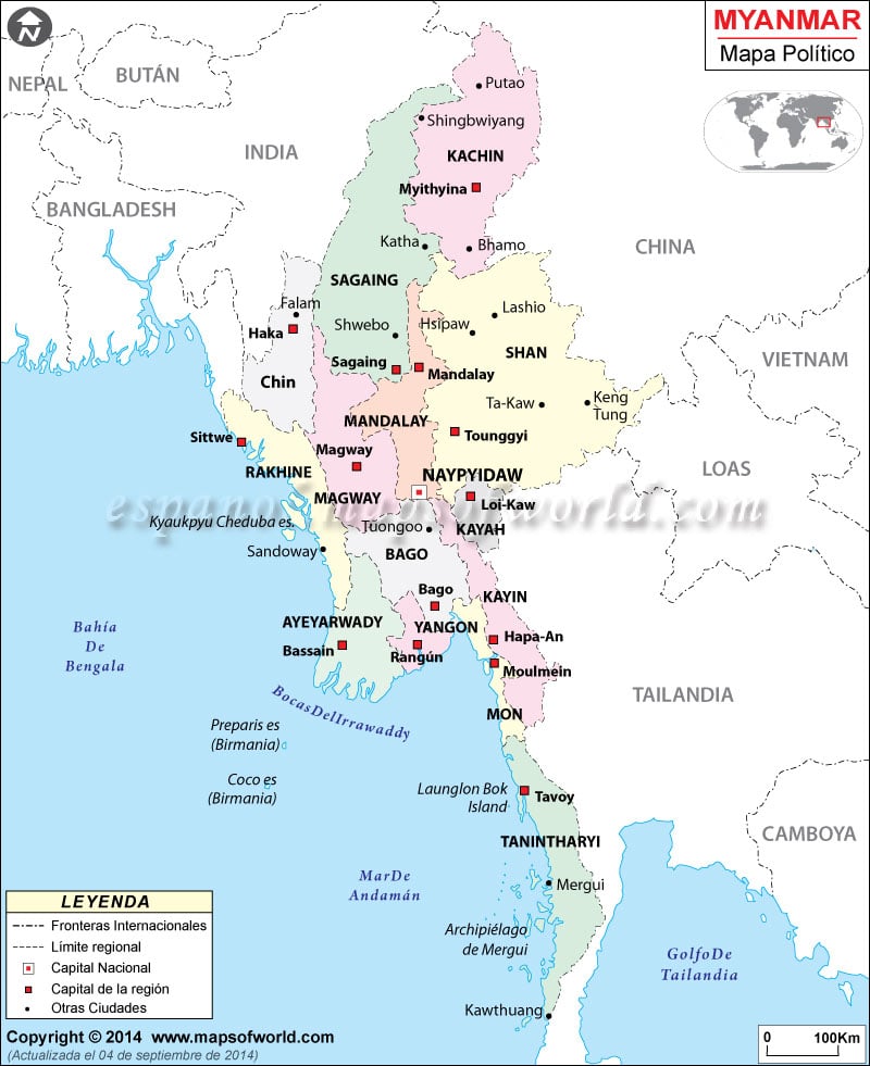 Myanmar Mapa