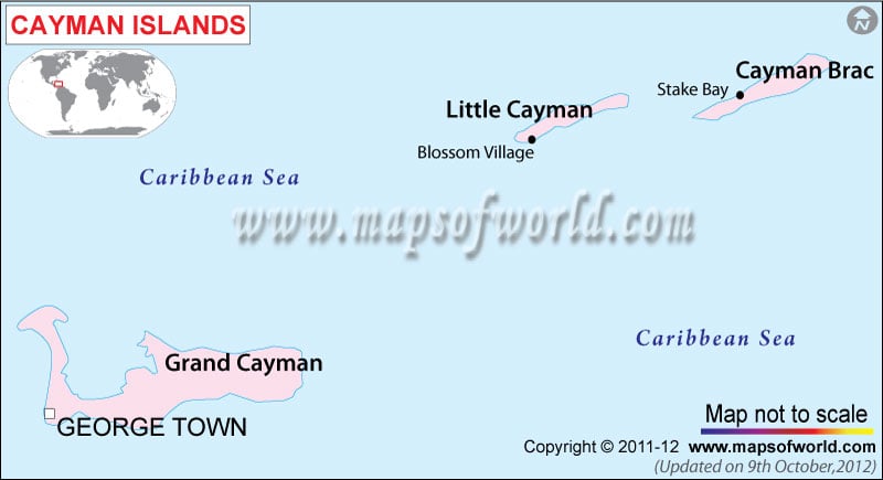 Mapa de Islas Caimán