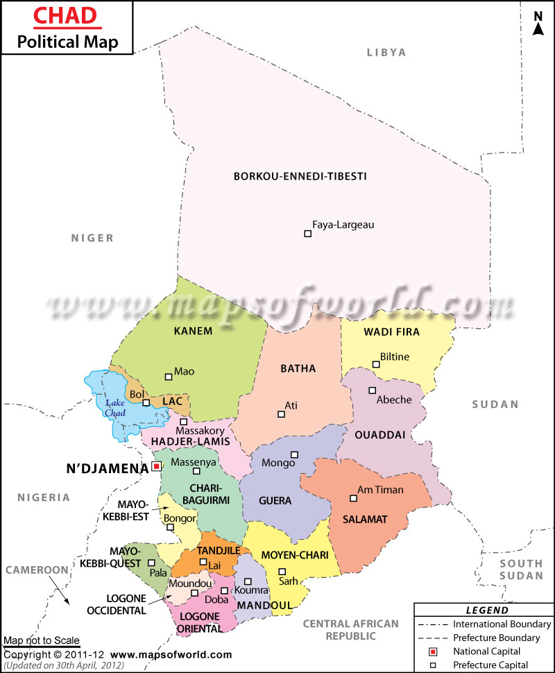 Mapa de Chad