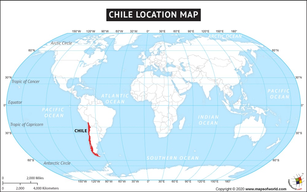 Mapa de Ubicación de Chile