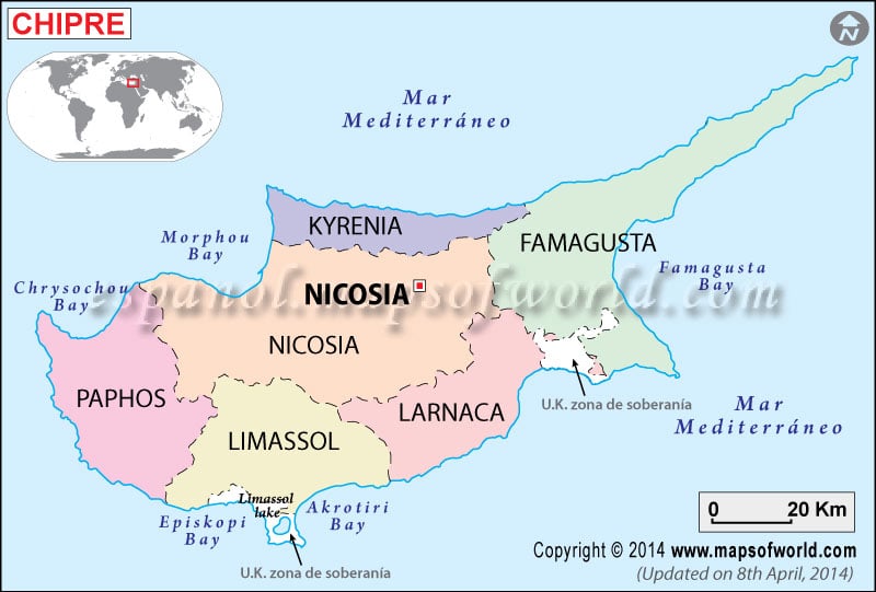 Chipre Mapa