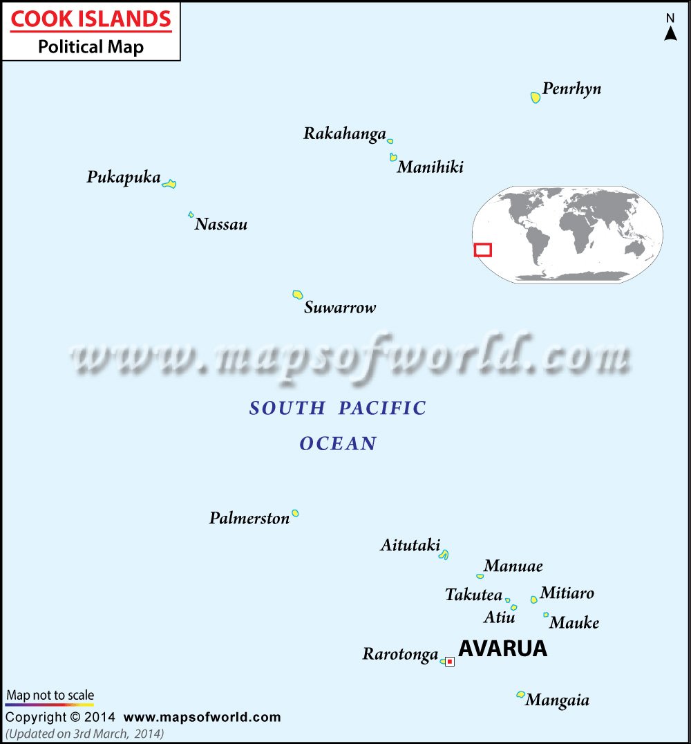 Mapa de las Islas Cook