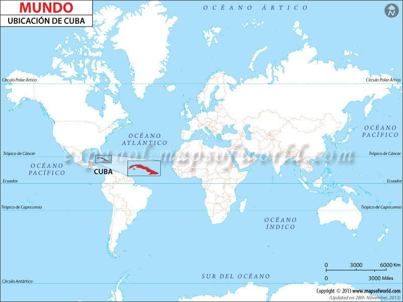 Ubicacion Geografica de Cuba