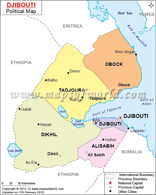 Mapa de Djibouti