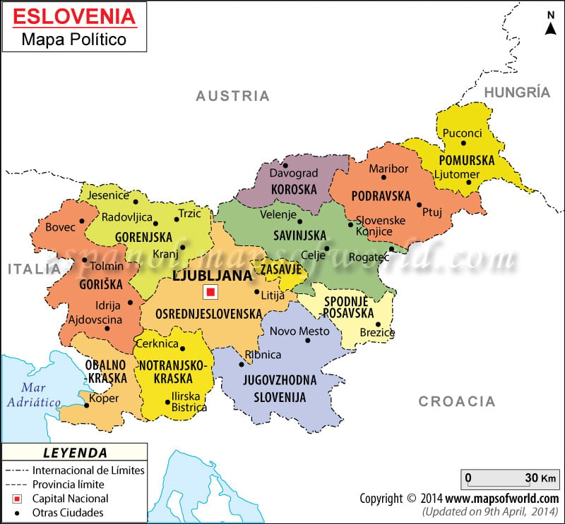 Eslovenia Mapa