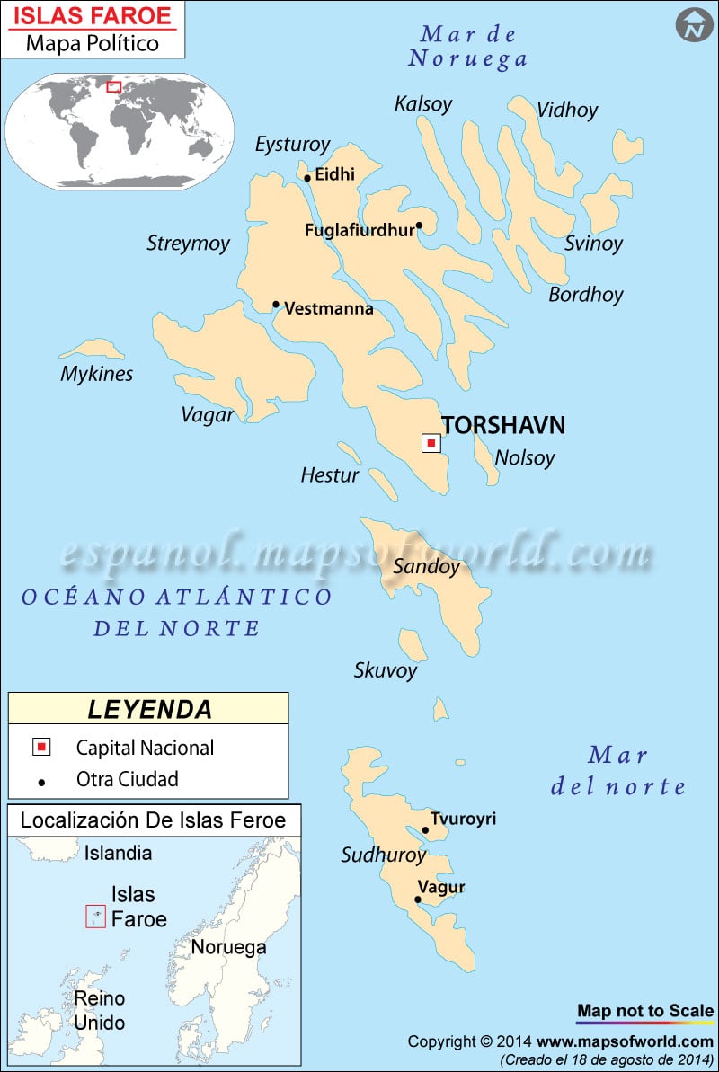 Islas Feroe mapa