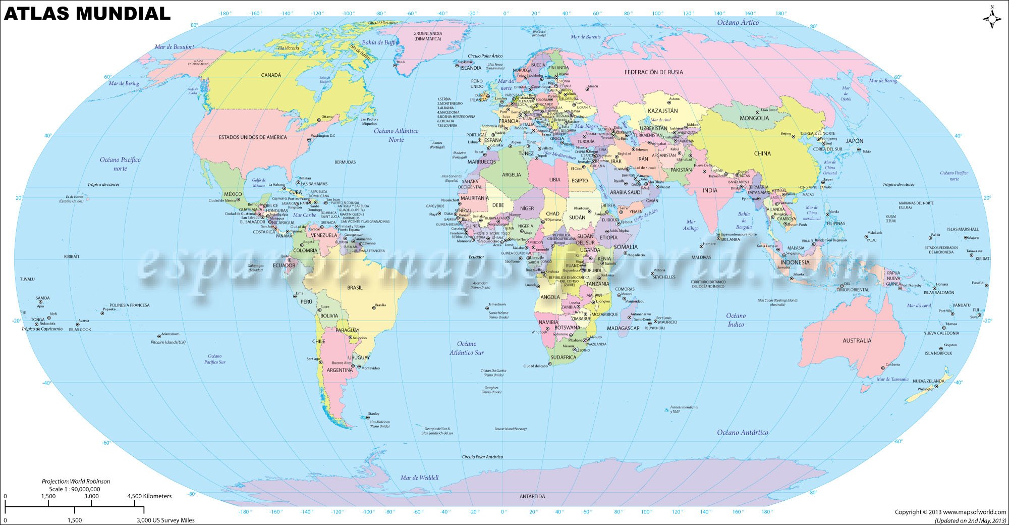 Gran Atlas Mundial Mapa