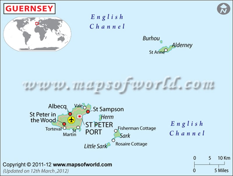 Guernsey Mapa