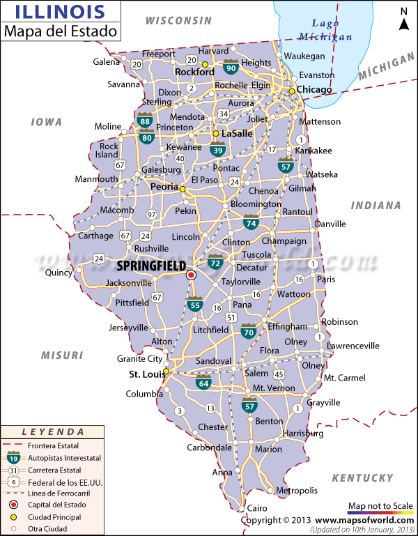 Mapa de Illinois