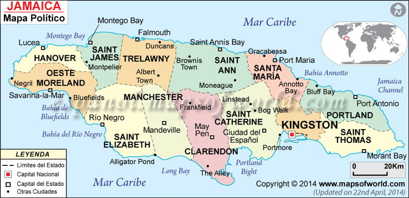 Jamaica Mapa