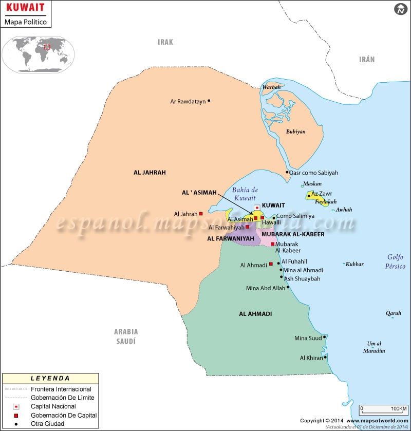 Kuwait Mapa