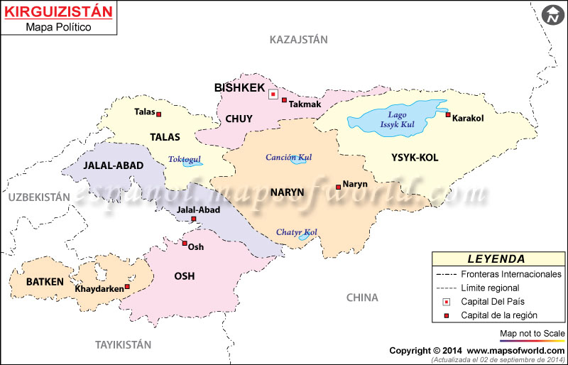Kirguistán Mapa