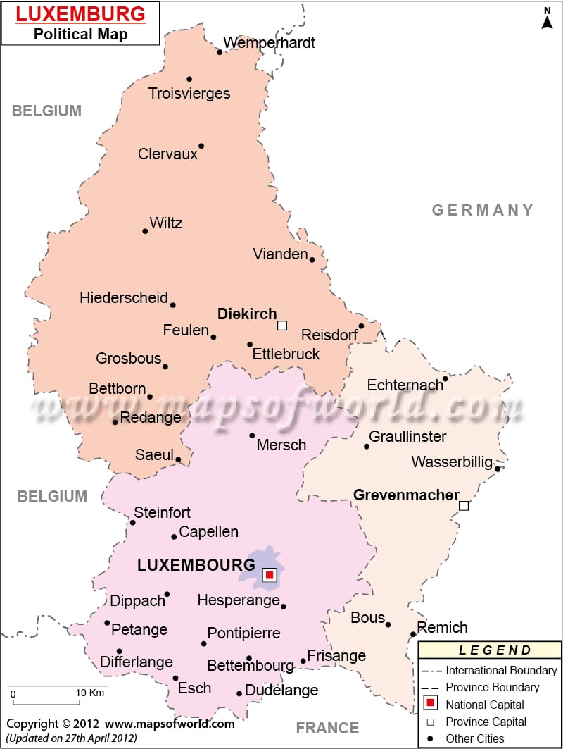 Luxemburgo Mapa